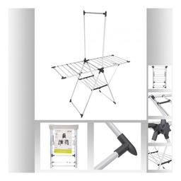 [19921559] Stendino in acciaio e polipropilene Bianco SINAI 158x69,7x h199 cm