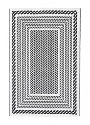 [B0607748] Tappeto Kashan Bianco-Nero 180X270