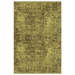 [FZ97064] Tappeto ciniglia antiscivolo Vadi verde decorazione geometrica 120x180