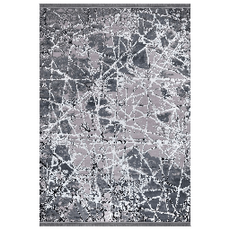 [EFFEZ97044] Tappeto decorativo antiscivolo Stella grigio superficie lucida 160x230 EFFEZ