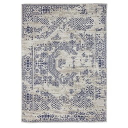[B0608234] Tappeto moderno in cotone Bombay blu 140x200 cm