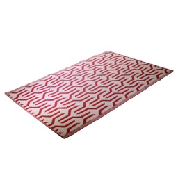[V1409200000] Tappeto poliestere fantasia rosso cm 60x180x0.6