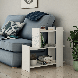 [FZ99271] Tavolino Mua bianco 3 ripiani