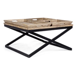 [B0746378] Tavolino Tray con vassoio 90x90 cm