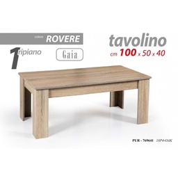 [GIC769641] Tavolino basso da salotto rovere Con un ripiano cm 100x 50 x 40 h