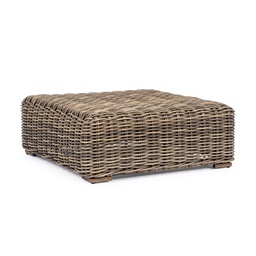 [B0663174] Tavolino in alluminio e fibra sintetica stile natural 83x83