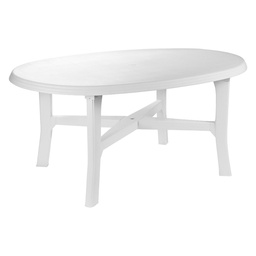 [DFL6132001] Tavolo In Polipropilene 'Danubio' Bianco cm 110x165 H.72
