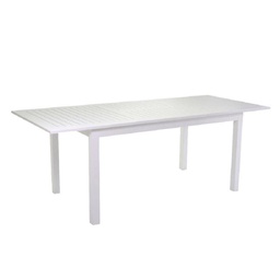 [V6458910000] Tavolo alluminio allungabile  da giardino bianco cm 90 x 210-280 x h 73