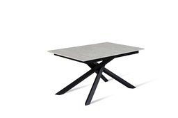 [OM/434/CB] Tavolo allungabile cemento bianco-nero 90 cm x 140- 190 cm H. 76 cm