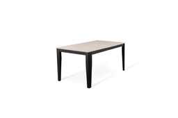 [OM/431/CB] Tavolo allungabile cemento bianco-nero 90 cm x 156- 316 cm H. 76 cm