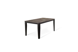 [OM/429/CG] Tavolo allungabile cemento grigio- metallo nero 80 cm x 130- 290 cm H. 76 cm