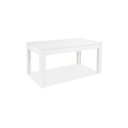 [A10109] Tavolo allungabile in legno nobilitato bianco frassinato 160-320x90 cm