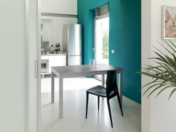 [OM/156/GC] Tavolo allungabile in melaminico grigio chiaro 130/210x80x76h cm