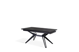 [OM/437/MN] Tavolo allungabile nero opaco 90 cm x 160-240  cm cm H. 76 cm