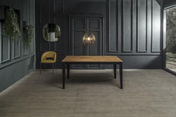 [OM/429/RO] Tavolo allungabile rovere-nero 80 cm x 130- 290 cm H. 76 cm