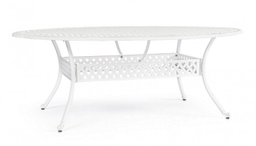 [1916114] Tavolo arredo giardino alluminio ovale bianco Ivrea cm 148x201 iperbriko