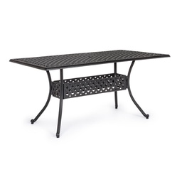 [B0805077] Tavolo da esterno Ivrea rettangolare antracite cm 90 x 160