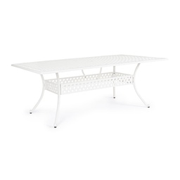 [B0805076] Tavolo da esterno Ivrea rettangolare bianco cm 107x 213
