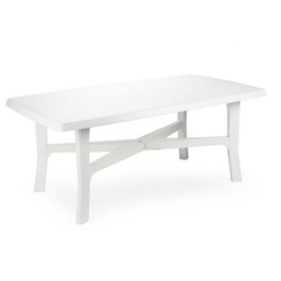 [1990087] Tavolo da giardino Senna in resina con piano in resina bianco 180x100cm