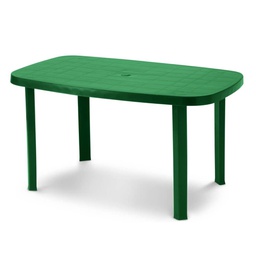 [333391] Tavolo da giardino in resina ovale verde Otello 140x80x72 centimetri
