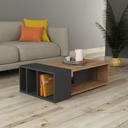 [EFFEZ97577] Tavolo da salotto Anita colore rovere antracite EFFEZ