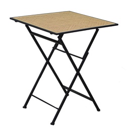 [V6457160000] Tavolo ferro nero quadro cm 60x60h74