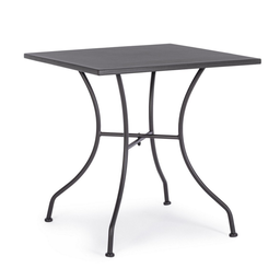 [B0802881] Tavolo in acciaio Kelsie Antracite 70x70 cm