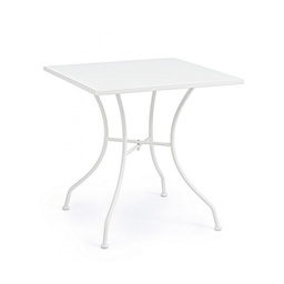 [B0802878] Tavolo in acciaio Kelsie bianco 70x70 cm