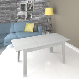 [FZ93453] Tavolo in legno Allungabile Bianco 140-180x80 cm TOLMEN