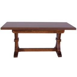 [FZ6860] Tavolo in legno massello rettangolare allungabile colore noce 85x180-360xh79 cm