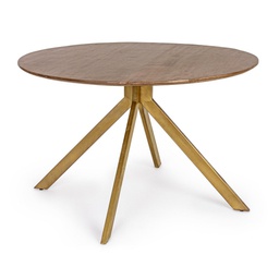[B0746832] Tavolo in legno stile vintage per 6 persone Ø120a - 76h