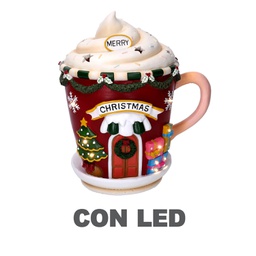 [V6160430000] Tazza resina con led giallo cm28x23x31