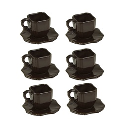 [V9171640000] Tazzina caffe'carrube c/piattino we-5082 cm. 10,7 x 10,7 h 7