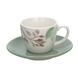[1907054] Tazzina caffè con piattino Bianco METROPOLIS MANDY Set da 6