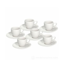 [1915458] Tazzina caffè con piattino in porcellana Bianco GOLF set da 6