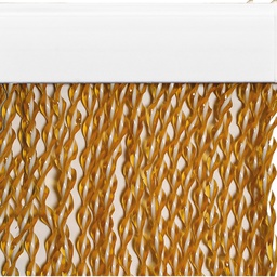 [DFL8048104] Tenda A Cordoncino 'Camelia' Cm 100 X 220 - Cristallo/Bianco