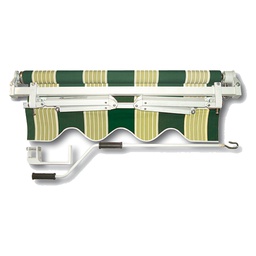 [DFL8048572] Tenda Da Sole Avvolgibile Cm.300 X H.200 - Verde/Bianco