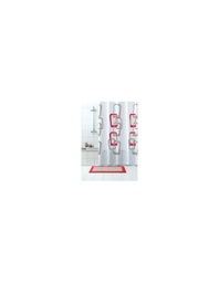 [3FUP010600] Tenda Doccia Quadri 60 in Vinile + Anelli cm 240x200