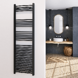 [DFLEX-432-HD02-10050] Termoarredo design antracite con tubi quadrati - H 1000 x Int. 470 (mm)