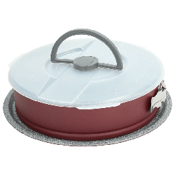 [19907788] Tortiera apribilie 1 fondo antigoccia e coperchio 26 cm Sweet Cherry in acciaio rosso