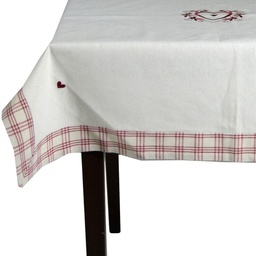 [V0815300000] Tovaglia coprimacchia red heart quadro cm100xh100x1,5