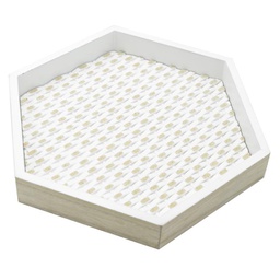 [V5919220000] Vassoio legno ariete esagonale cm30x26h4