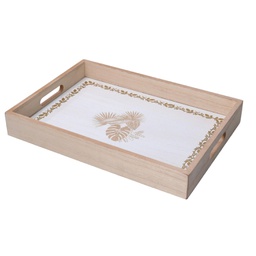 [V5959710000] Vassoio legno bianco rettangolare cm35x25h4,5