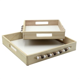 [V5915630000] Vassoio lignum legno 1-2 quadro cm30x30h5