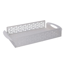 [V5926100000] Vassoio metallo frecce bianco rettangolare cm41x20h6,5