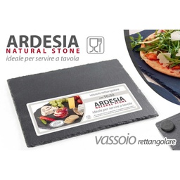 [GIC749780] x16 Vassoio piatto in ardesia cm 30 x 25 casa pub o ristoranti