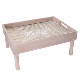 [V5961230000] Vassoio tavolino legno naturale rettangolare cm40x30h6/18
