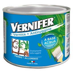 [DFL9300822] Vernice Antiruggine Base Acqua 'Vernifer' Ml. 500 - Nero Satinato (4604)