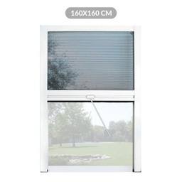 [8053323388968] Zanzariera verticale a plisse riducibile Bianca MELODIE 160x h160 cm