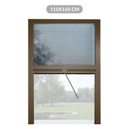 [8053323388920] Zanzariera verticale a plisse riducibile Bronzo MELODIE 110x h160 cm